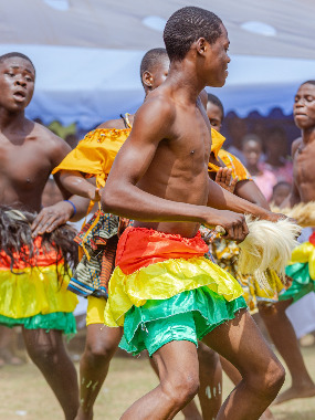 Students perform dances in celebration of the donation on 4 February, 2025.