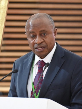 Elder Alfred Kyungu speaks at the 12th annual ACLARS conference in Morocco, May 2025.