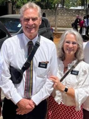 Elder and Sister Nelson serve as senior missionaries in Mombasa, Kenya.