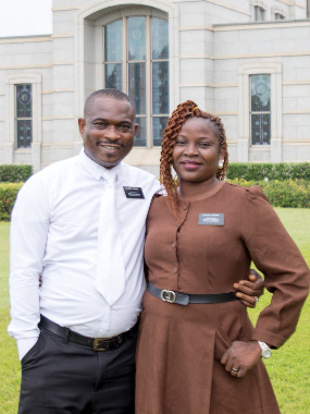 Elder and Sister Ngene attend training on 20-22 September, 2024.