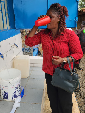 CPD National Director participates in a water tasting exercise during the program on 2 May, 2025.