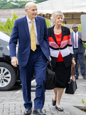 Renlunds-in-DRC.--Elder-and-Sister-Renlund-Arrive-at-Kinshasa-Stake