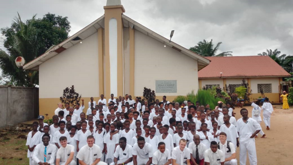 Missionaries and 171 new converts gather for photo prior to their baptism on 13 September, 2025.
