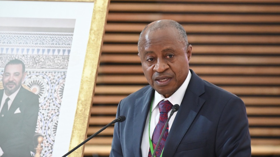 Elder Alfred Kyungu speaks at the 12th annual ACLARS conference in Morocco, May 2025.