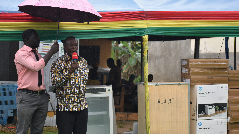 Mr. Emmanuel Affelkum  expresses gratitude for the donation handed over on 17 August, 2025.