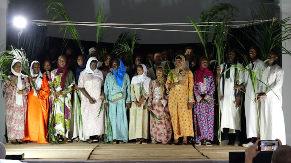 Missionaries dramatize Christ's triumphal entry into Jerusalem on 21 April, 2025.