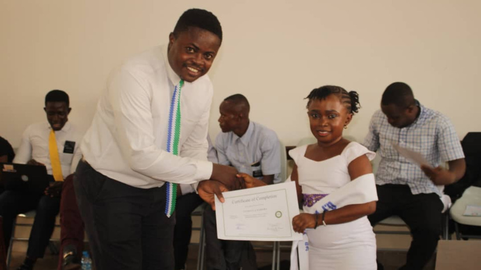 Young single adults receive certificates at the conclusion of their Gathering Place training on 14 December, 2024.