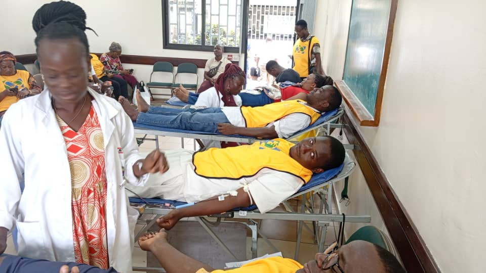  Blood drive organized in Côte d’Ivoire as part of the All Africa Service Project on 16 August, 2025.