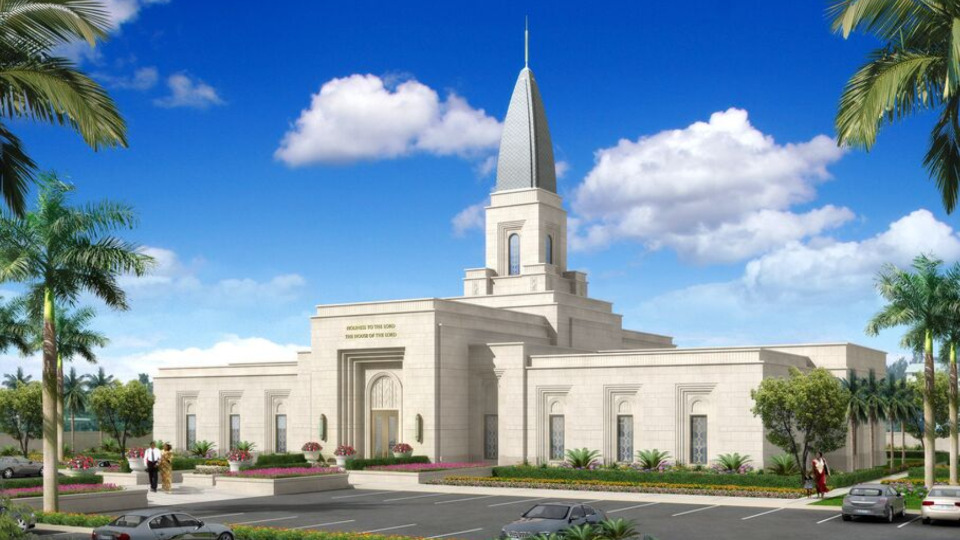 Artist's rendering of the Lagos Nigeria Temple.