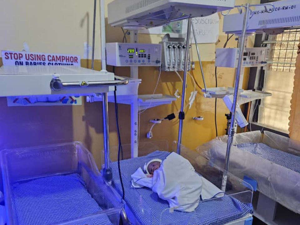 Newborns in NICU receive care from equipment donated by the Church on 17 January, 2025.